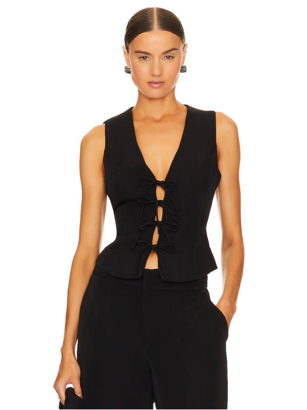NWT ELLIATT CAVALCADE BLACK TIE TOP SIZE MEDIUM
